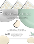 Vegan pimple patch sheet for overnight acne care and pus absorption.