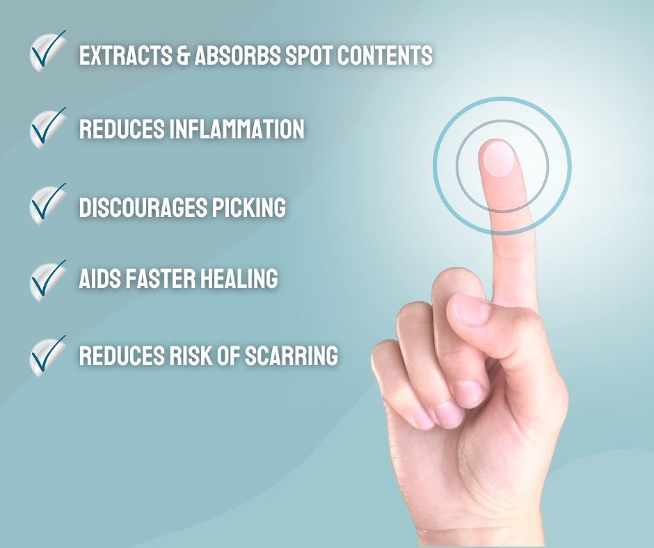 LARGE &amp; SMALL, ADHESIVE STICKERS: With 108 individual stickers per pack, they are an emergency aid to reduce larger and smaller breakouts.  Notice visibly clearer skin.